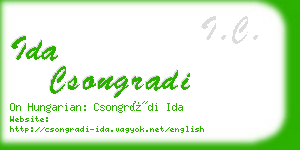 ida csongradi business card